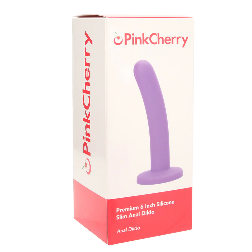 PinkCherry Premium 6 Inch Purple Silicone Slim Anal Dildo - Tophatter's Adult Products Dildo Sex Toys > Anal Dildos - Tophatter Daily Deals