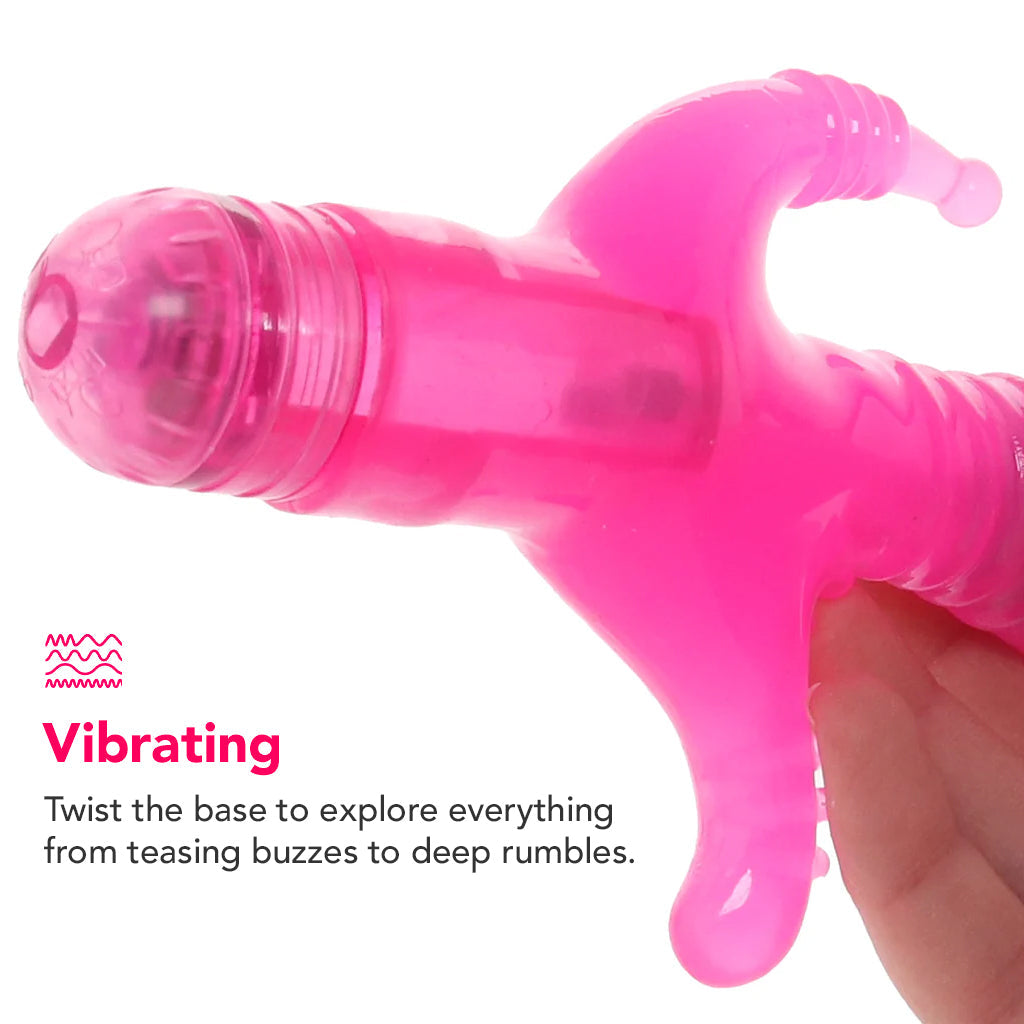 Triple Tease Vibe in Pink Vibrators > Rabbit Vibrators - Tophatter Daily Deals