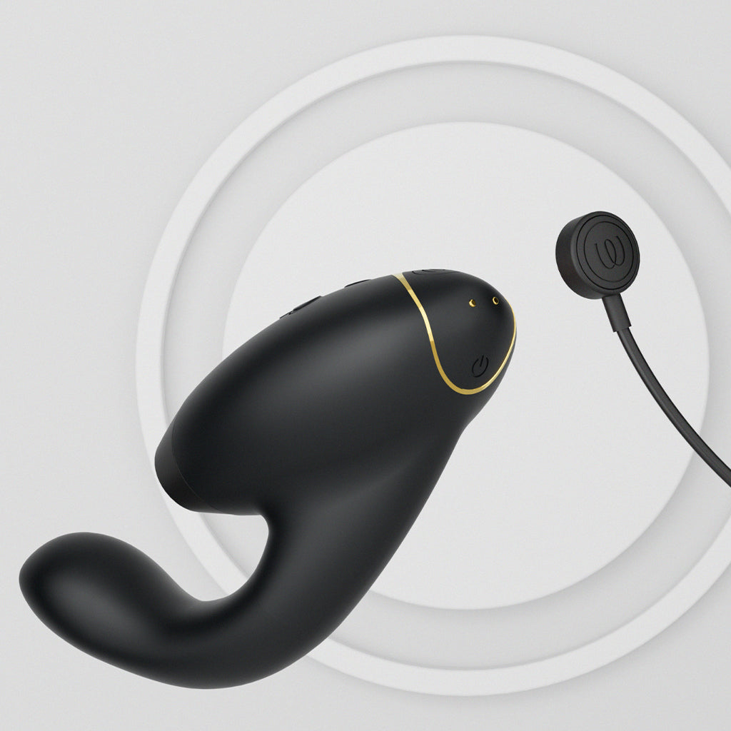 Womanizer Duo 2 Clitoral & G-Spot Stimulator in Black Vibrators > Clitoral Suction & Stimulation - Tophatter Daily Deals