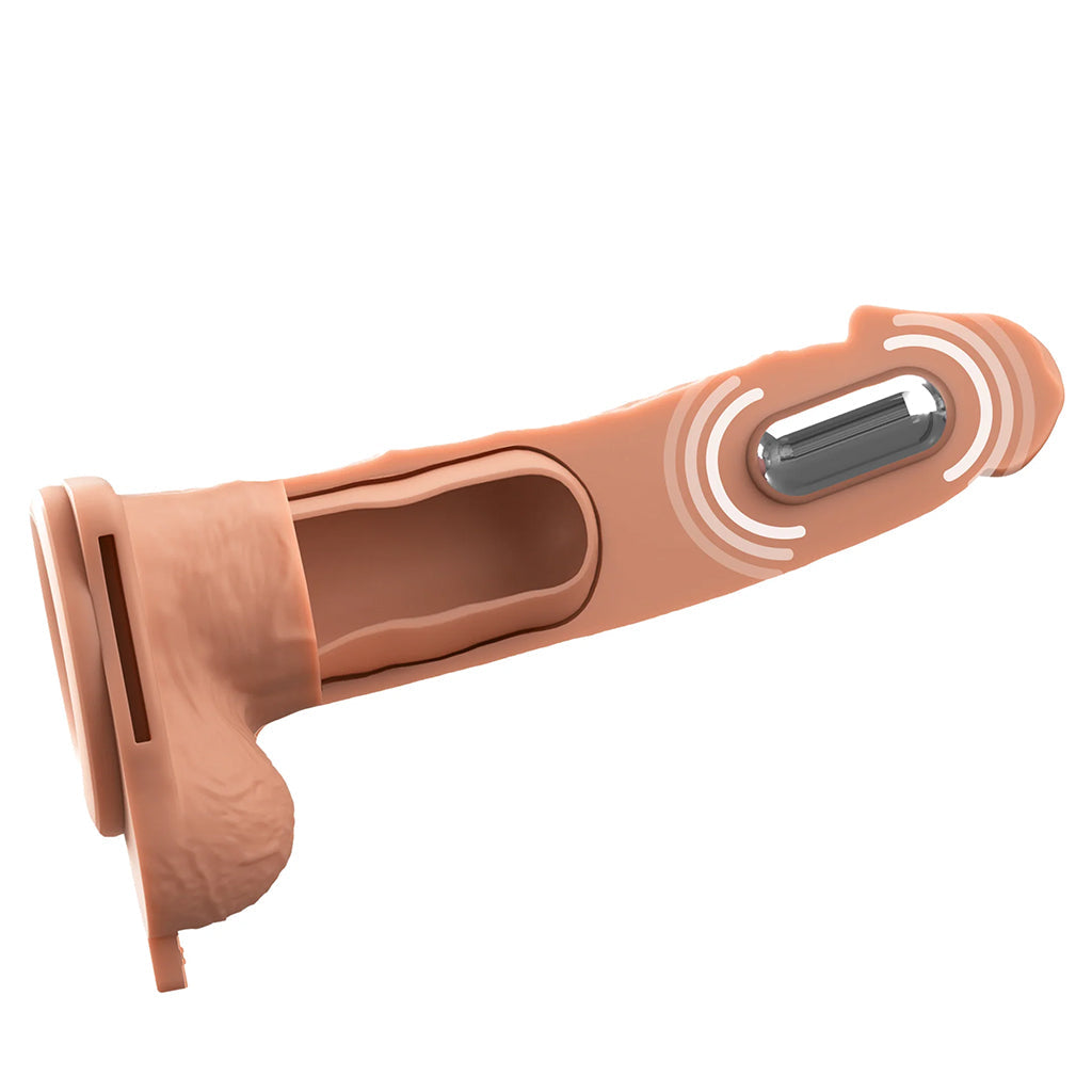 Fantasy X-tensions 7 Inch Hollow Strap-On Vibe in Light Male Enhancement > Extenders and Sleeves - Tophatter Daily Deals