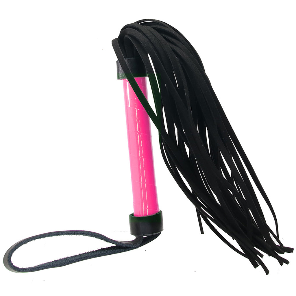 Electra Play Things Flogger in Neon Pink - Tophatter's Adult Sex Toys Online Bondage and Fetish > Whips and Crops - Tophatter Daily Deals