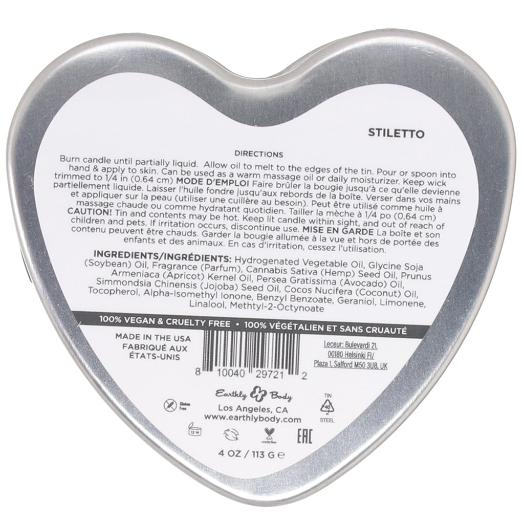 3-in-1 Massage Heart Candle 4oz/113g in Stiletto - Tophatter's Adult Sex Toys Online Lubes and Lotions > Erotic Massage Oils - Tophatter Daily Deals