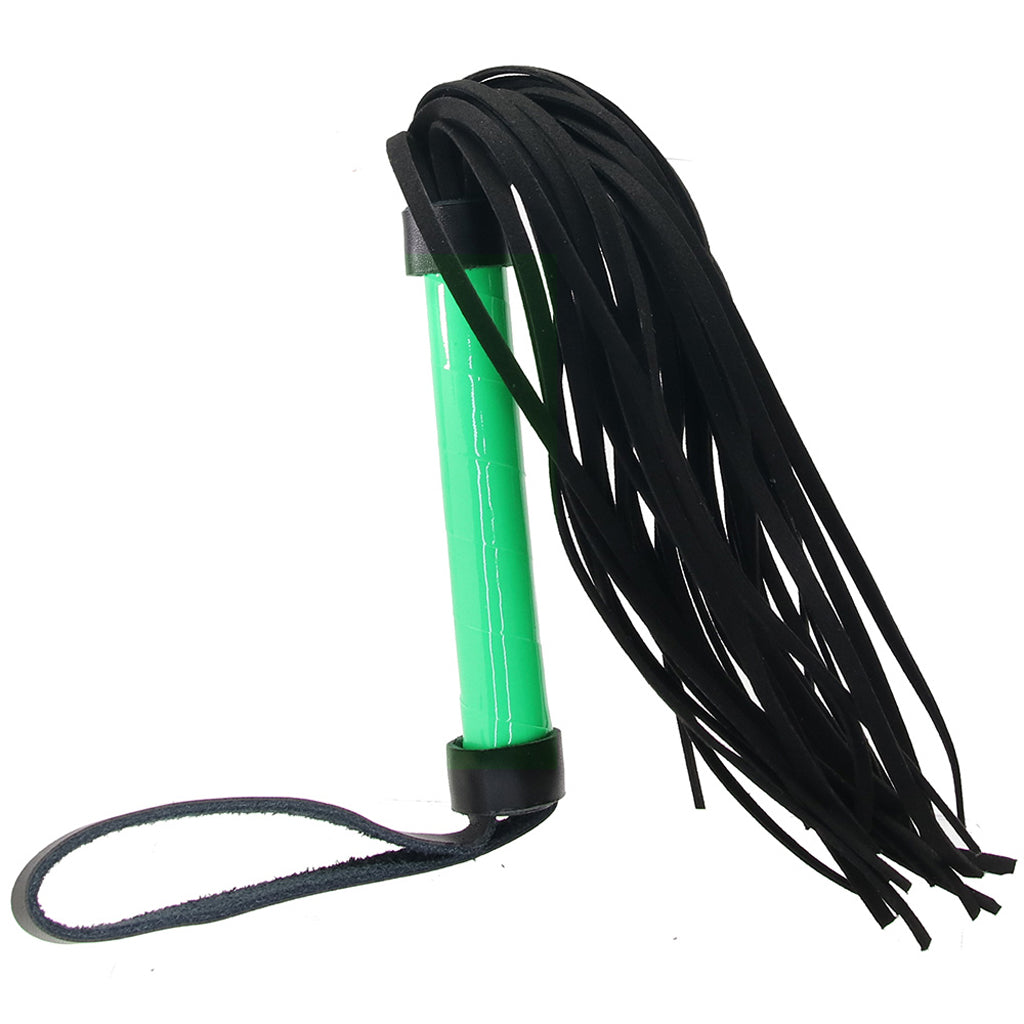 Electra Play Things Flogger in Neon Green Bondage and Fetish > Whips and Crops - Tophatter Daily Deals