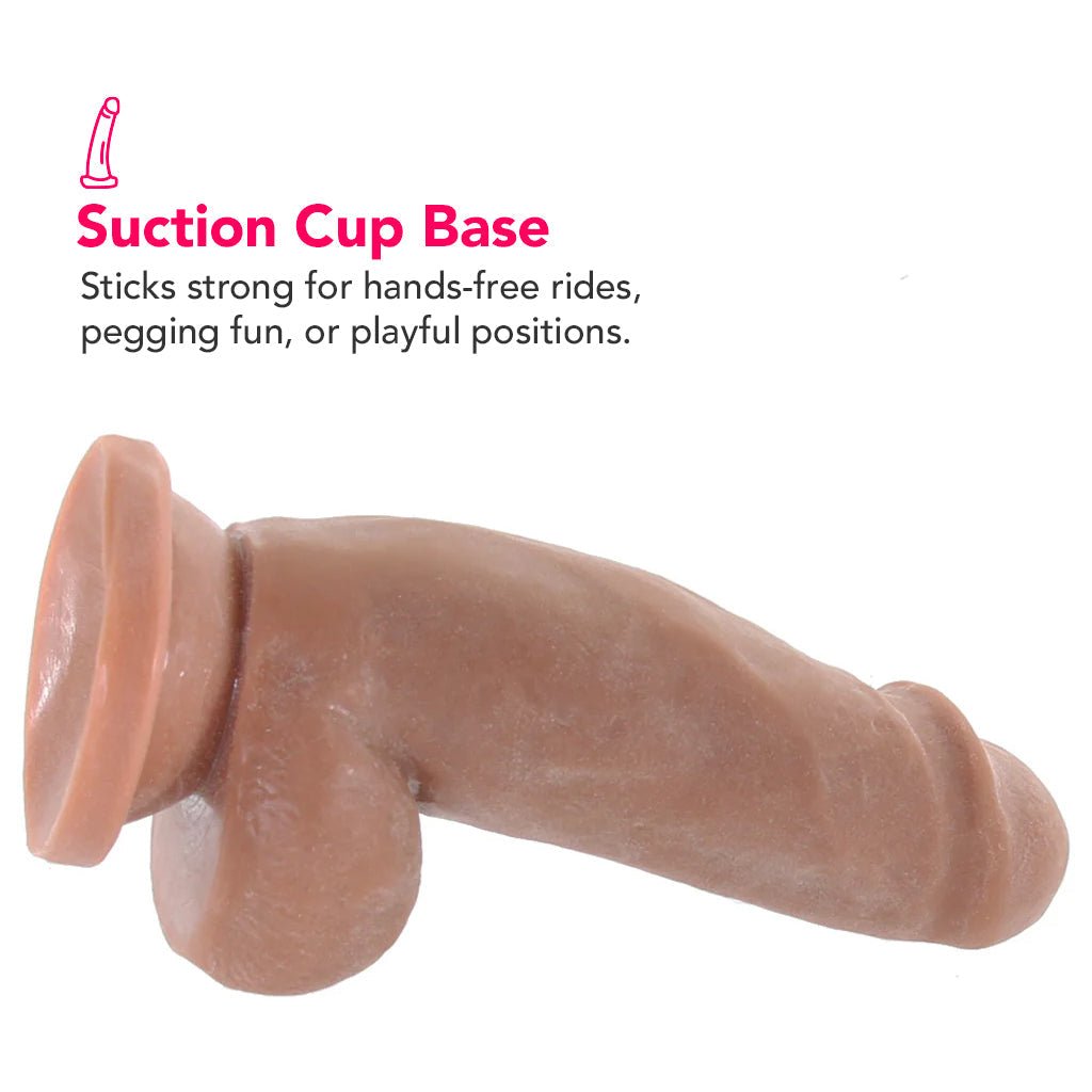 Dr. Skin Plus 7 Inch Girthy Poseable Dildo in Mocha Dildo Sex Toys > Realistic Dildos - Tophatter Daily Deals