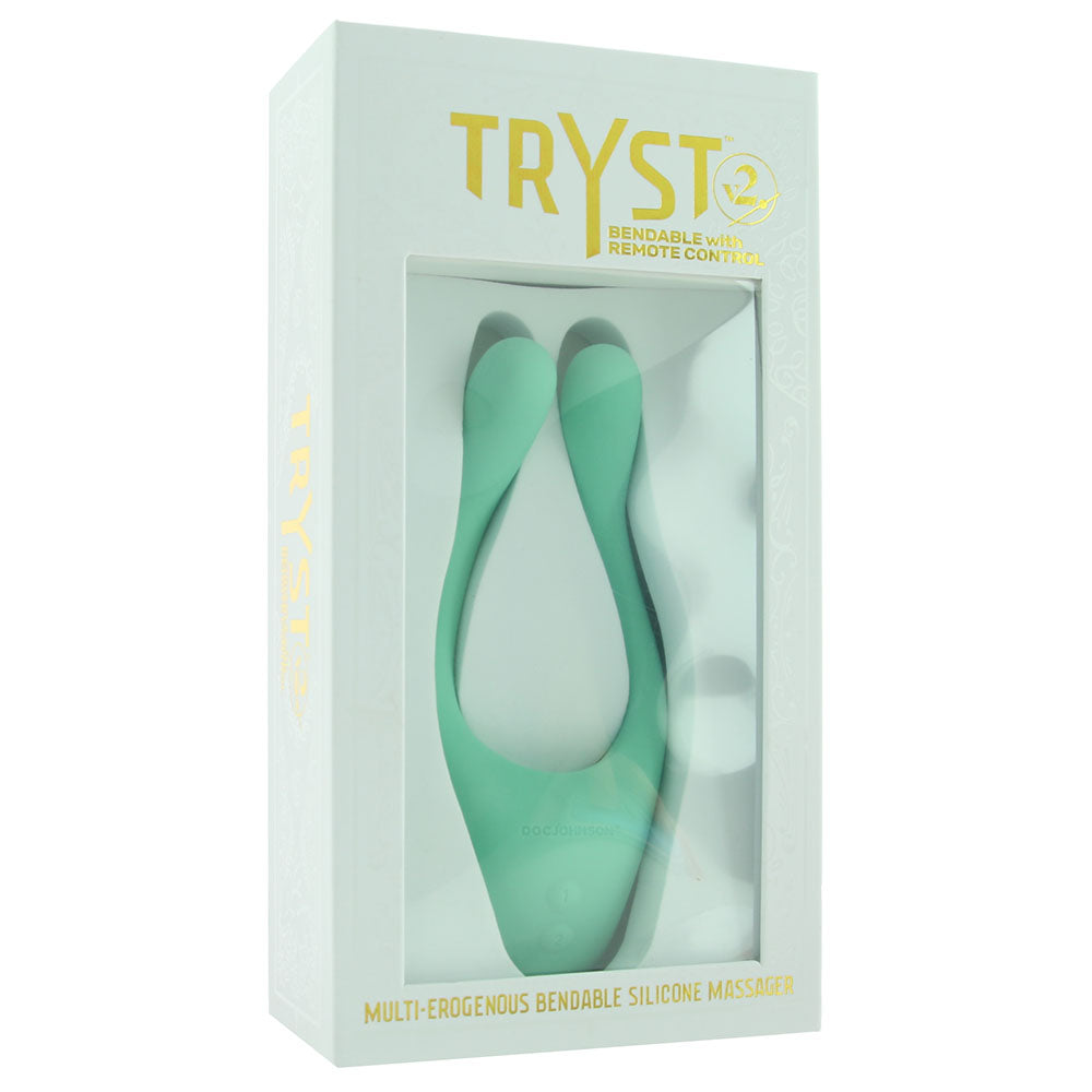 Tryst V2. Multi-Erogenous Silicone Vibe in Mint Vibrators > Clitoral Stimulators - Tophatter Daily Deals