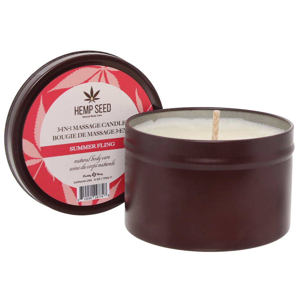 3-in-1 Massage Candle 6oz/170g in Summer Fling - Tophatter's Adult Sex Toys Online Lubes and Lotions > Erotic Massage Oils - Tophatter Daily Deals