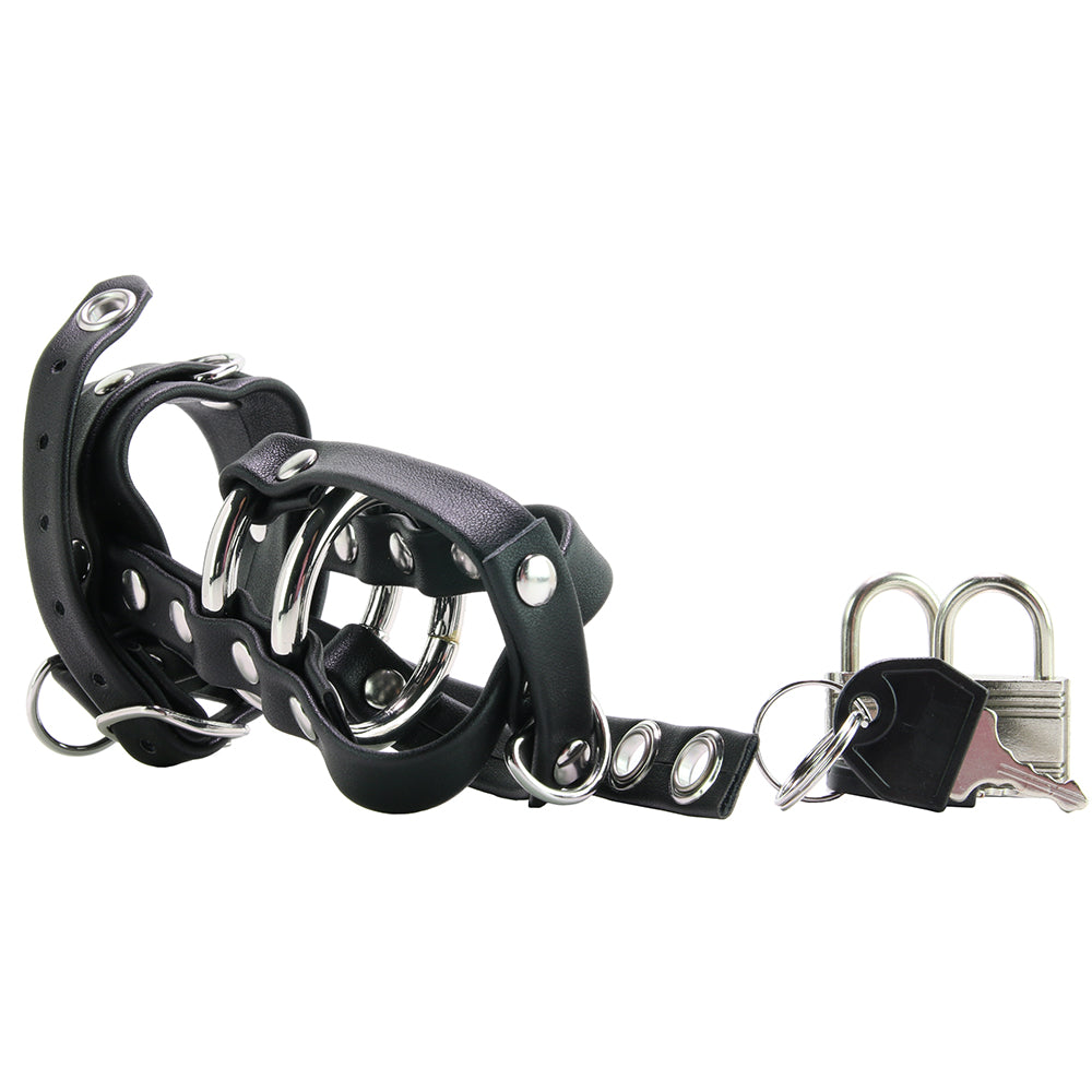Blue Line Gimp Cock Chastity Sheath with C-Ring - Tophatter's Adult Sex Toys Online Bondage and Fetish > Cock and Ball Devices - Tophatter Daily Deals