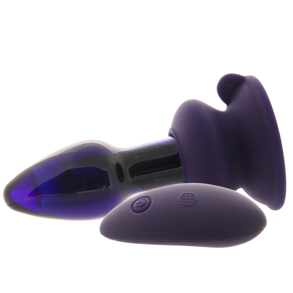 Icicles No.85 Vibrating Glass Plug in Purple Anal Sex Toys > Butt Plugs - Tophatter Daily Deals