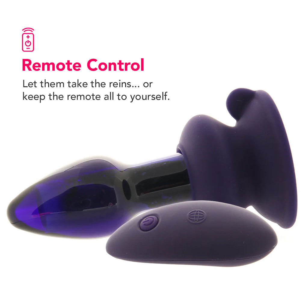 Icicles No.85 Vibrating Glass Plug in Purple Anal Sex Toys > Butt Plugs - Tophatter Daily Deals