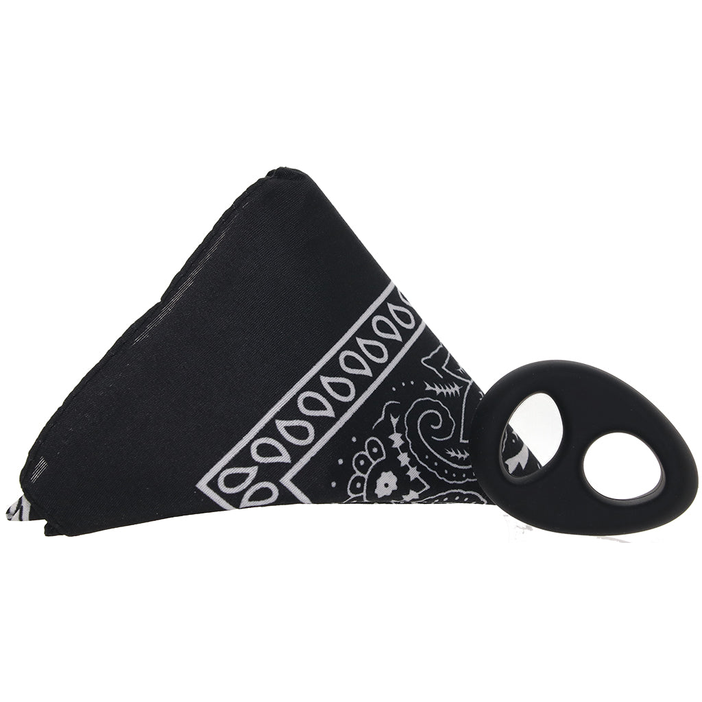 Rock Solid The Code C-Ring and Bandana Set in Black Cock Rings - Tophatter Daily Deals