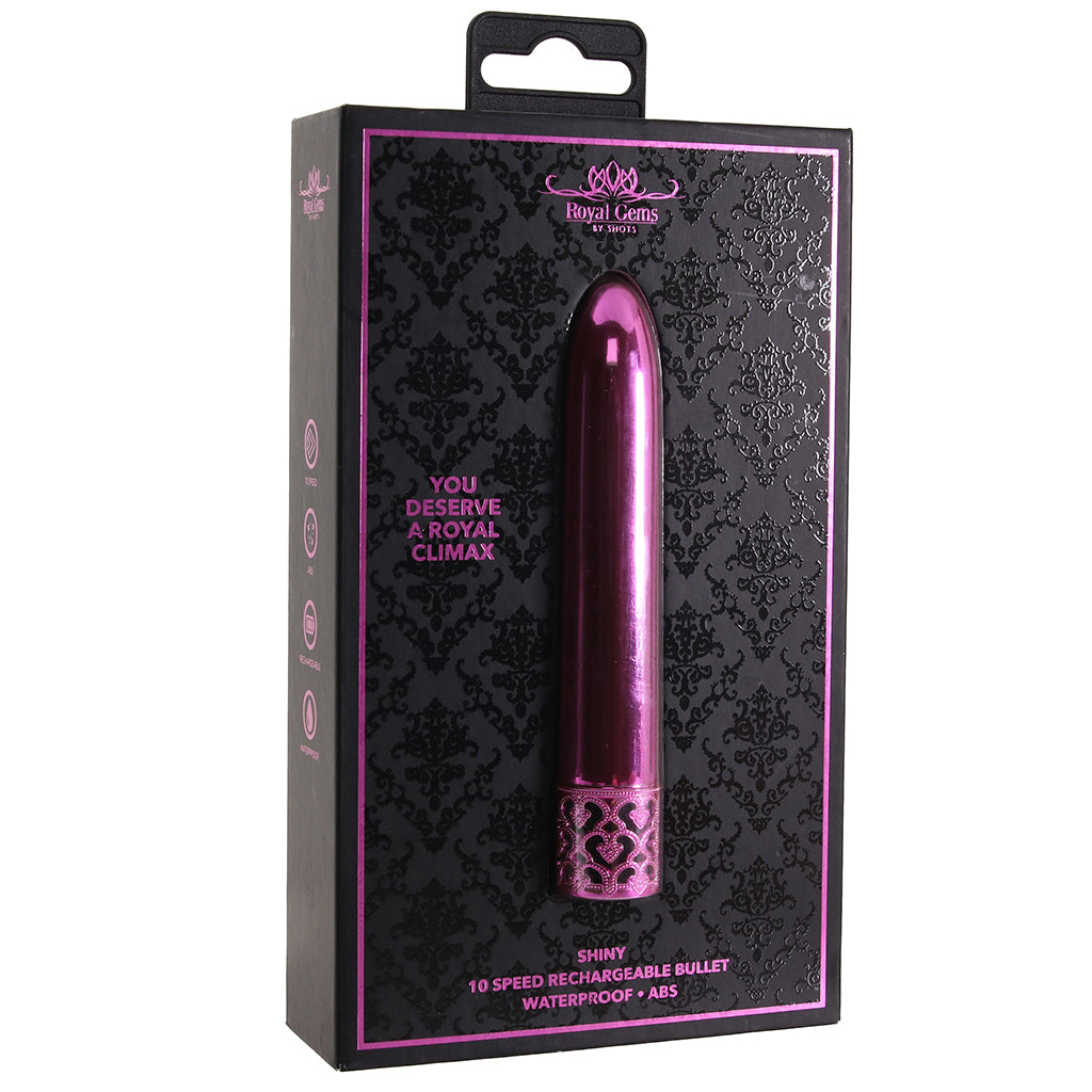 Royal Gems Shiny Bullet Vibe in Pink Vibrators > Bullet and Egg Vibrators - Tophatter Daily Deals