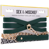 Sex & Mischief Indica Cutout Collar and Leash Bondage and Fetish > Leashes and Collars - Tophatter Daily Deals