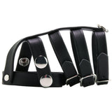 Blue Line Triple Cock and Ball Strap with Leash Lead Bondage and Fetish > Cock and Ball Devices - Tophatter Daily Deals