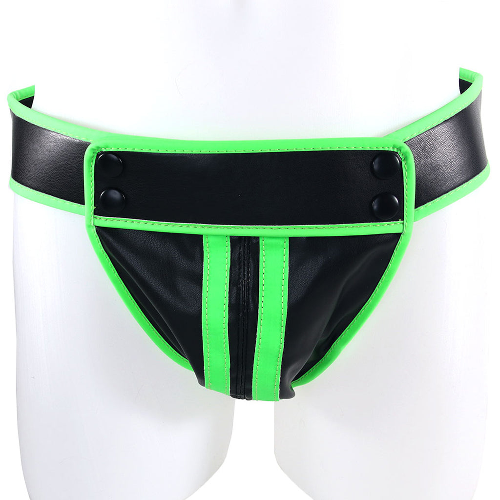 Ouch! Glow In The Dark Striped Pouch Jock Strap /XL Bondage and Fetish > Men's Bondage Wear - Tophatter Daily Deals