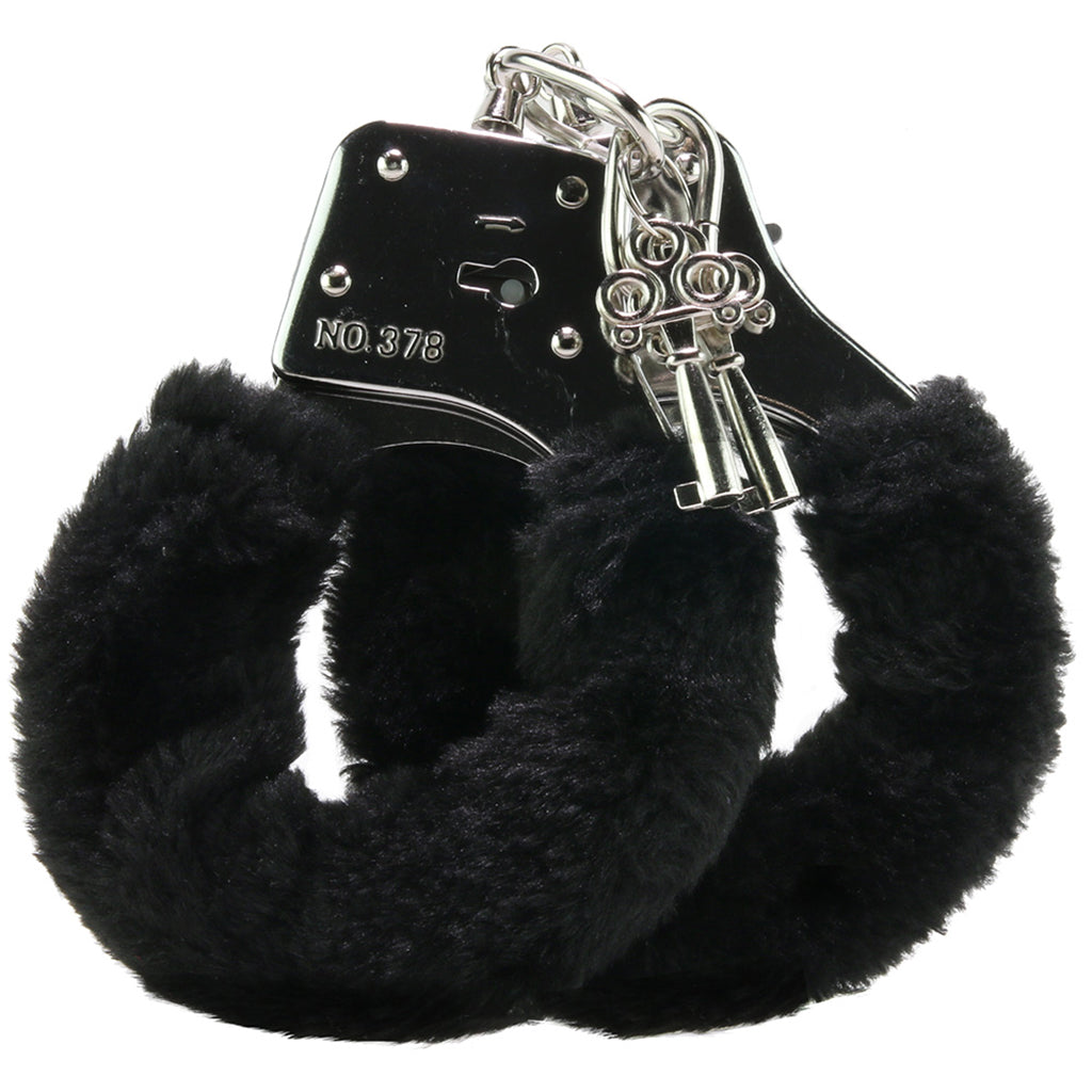 Black Furry Hand Cuffs - Tophatter's Adult Products Bondage and Fetish > Wrist and Ankle Cuffs - Tophatter Daily Deals