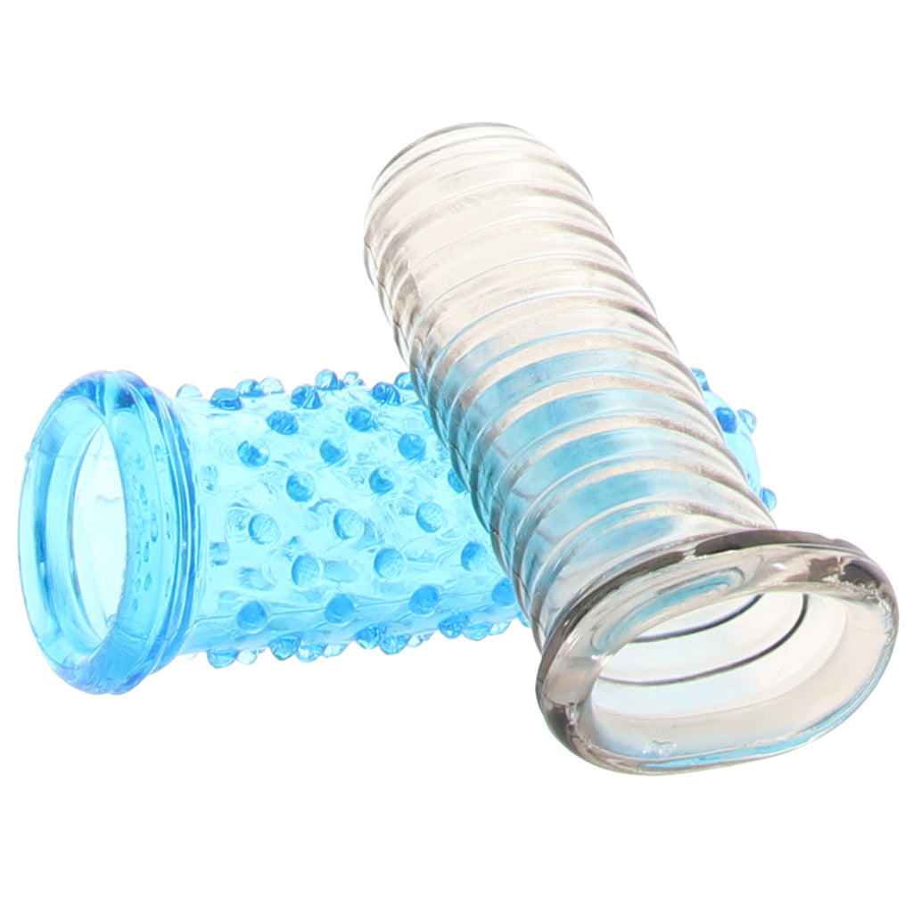 Blue Line 2-Pack Anal Finger Sleeves - Tophatter's Adult Sex Toys Online Anal Sex Toys > Anal Starter Toys - Tophatter Daily Deals