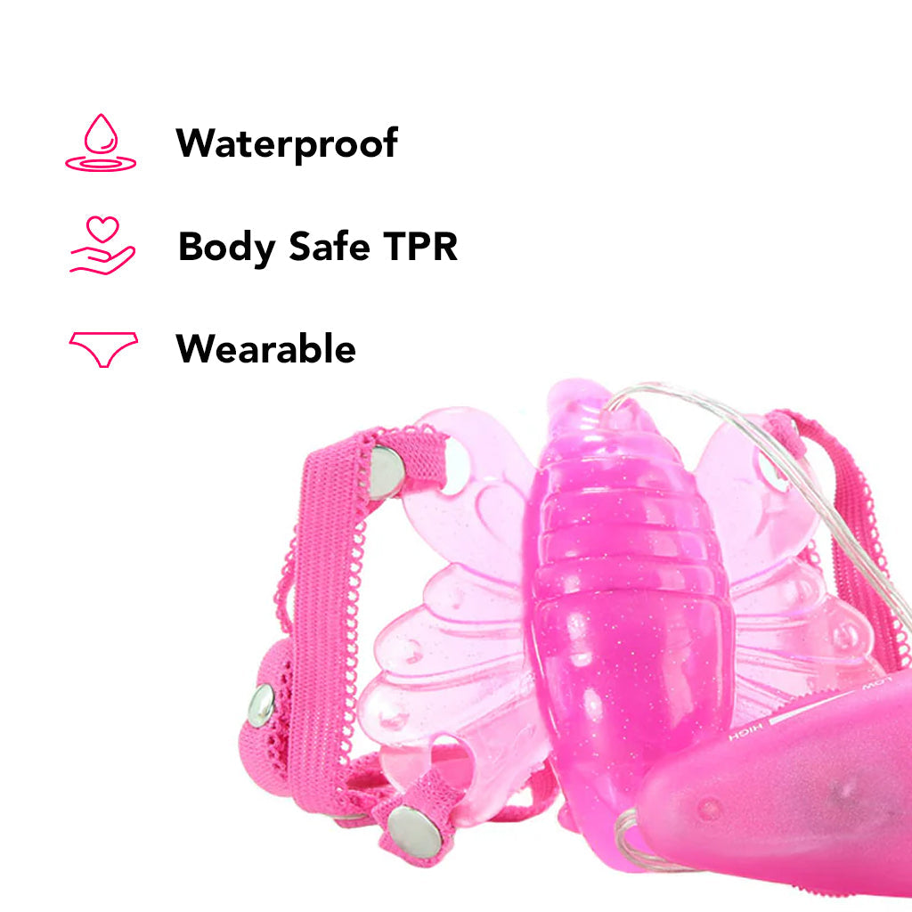 PinkCherry Wearable Butterfly Vibe in Pink Vibrators > Wearable & Panty Vibrators - Tophatter Daily Deals