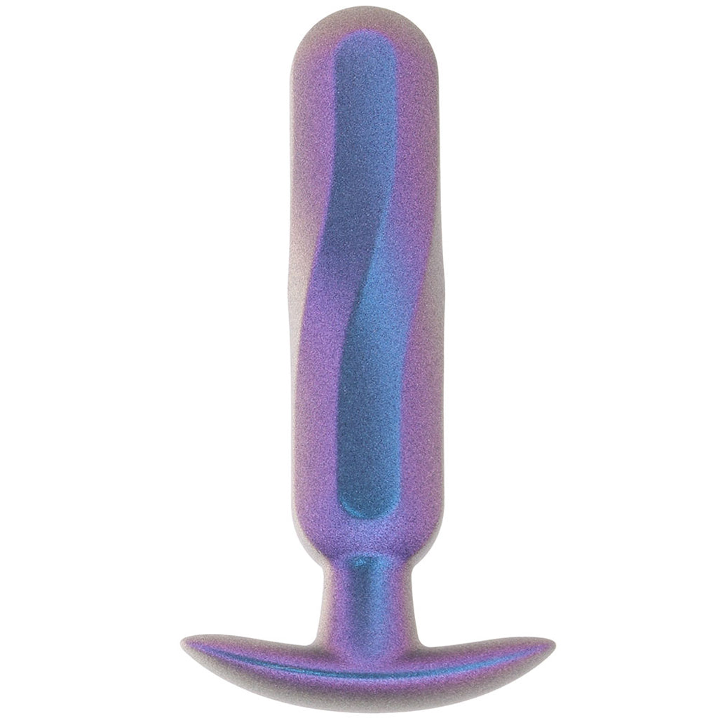 Ouch! Smooth Silicone Oblong Butt Plug in Metallic Blue Anal Sex Toys > Butt Plugs - Tophatter Daily Deals