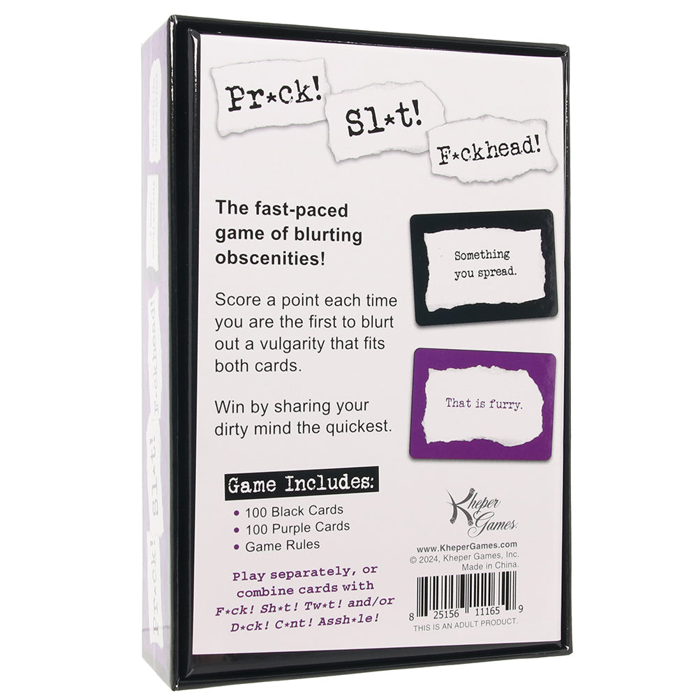 Pr*ck! Sl*t! F*ckhead! The Card Game Novelties 'n Parties - Tophatter Daily Deals