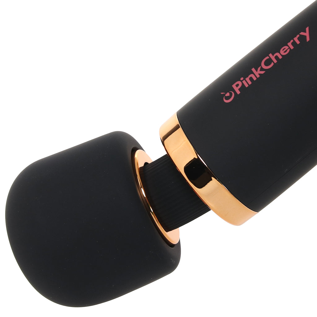 PinkCherry Premium Powered Wand in Black - Tophatter's Adult Sex Toys Online Vibrators > Wands - Tophatter Daily Deals