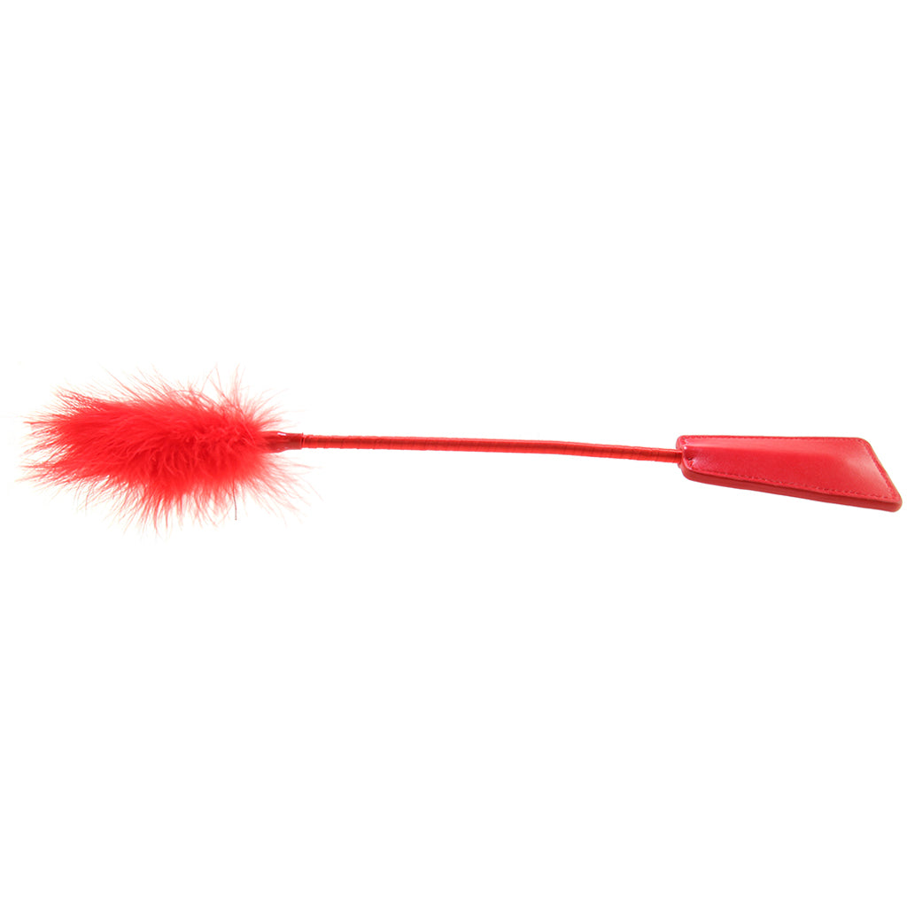 Ouch! Feather Crop in Red - Tophatter's Adult Products Bondage and Fetish > Tools & Accessories - Tophatter Daily Deals