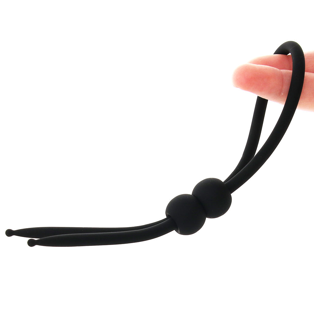 Alpha Dual Stamina Lasso in Black - Tophatter's Adult Sex Toys Online Cock Rings - Tophatter Daily Deals