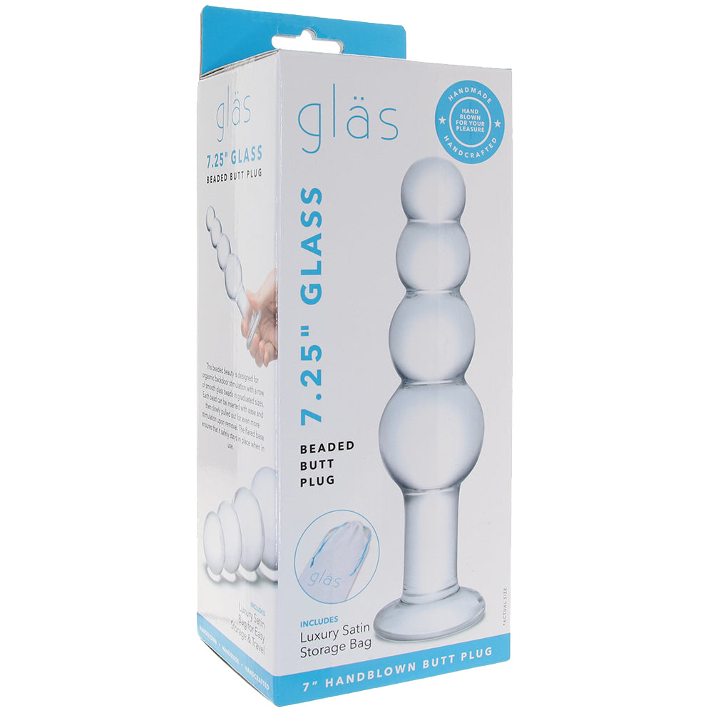 gläs 7.25 Inch Beaded Butt Plug - Tophatter's Adult Sex Toys Online Anal Sex Toys > Butt Plugs - Tophatter Daily Deals