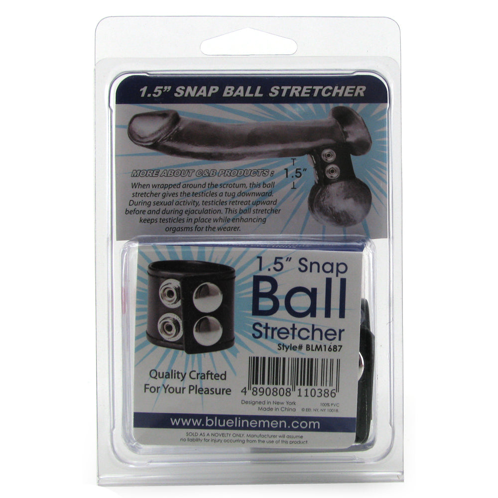 Blue Line 1.5 Inch Snap Ball Stretcher - Tophatter's Adult Sex Toys Online Bondage and Fetish > Cock and Ball Devices - Tophatter Daily Deals