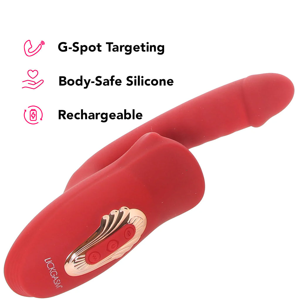 Lickgasm Deep Kiss Licking Rabbit Vibe Vibrators > Rabbit Vibrators - Tophatter Daily Deals