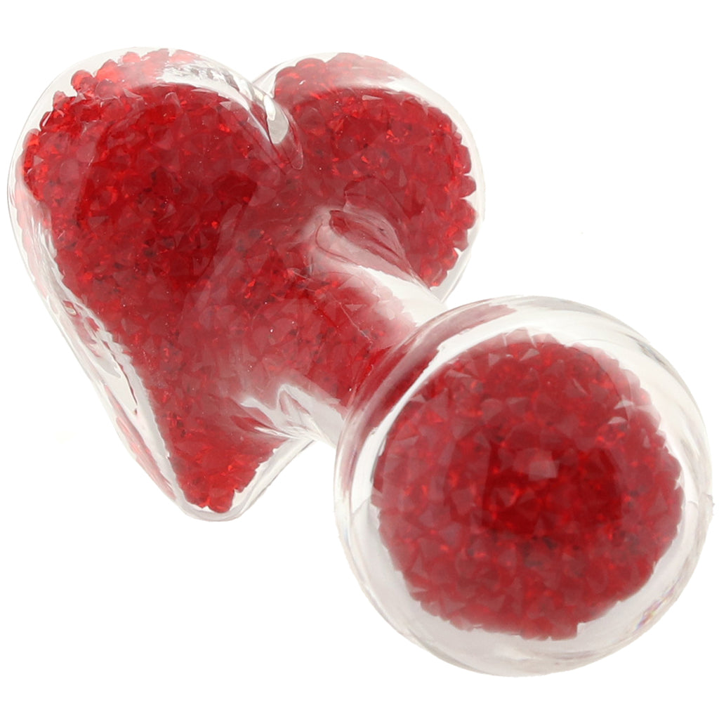 Oh My Gem Lustre Glass Butt Plug in Red - Tophatter's Adult Sex Toys Online Anal Sex Toys > Butt Plugs - Tophatter Daily Deals