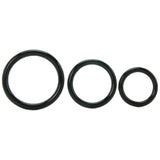 Silicone 3 Ring Stamina Cock Ring Set in Black Cock Rings - Tophatter Daily Deals