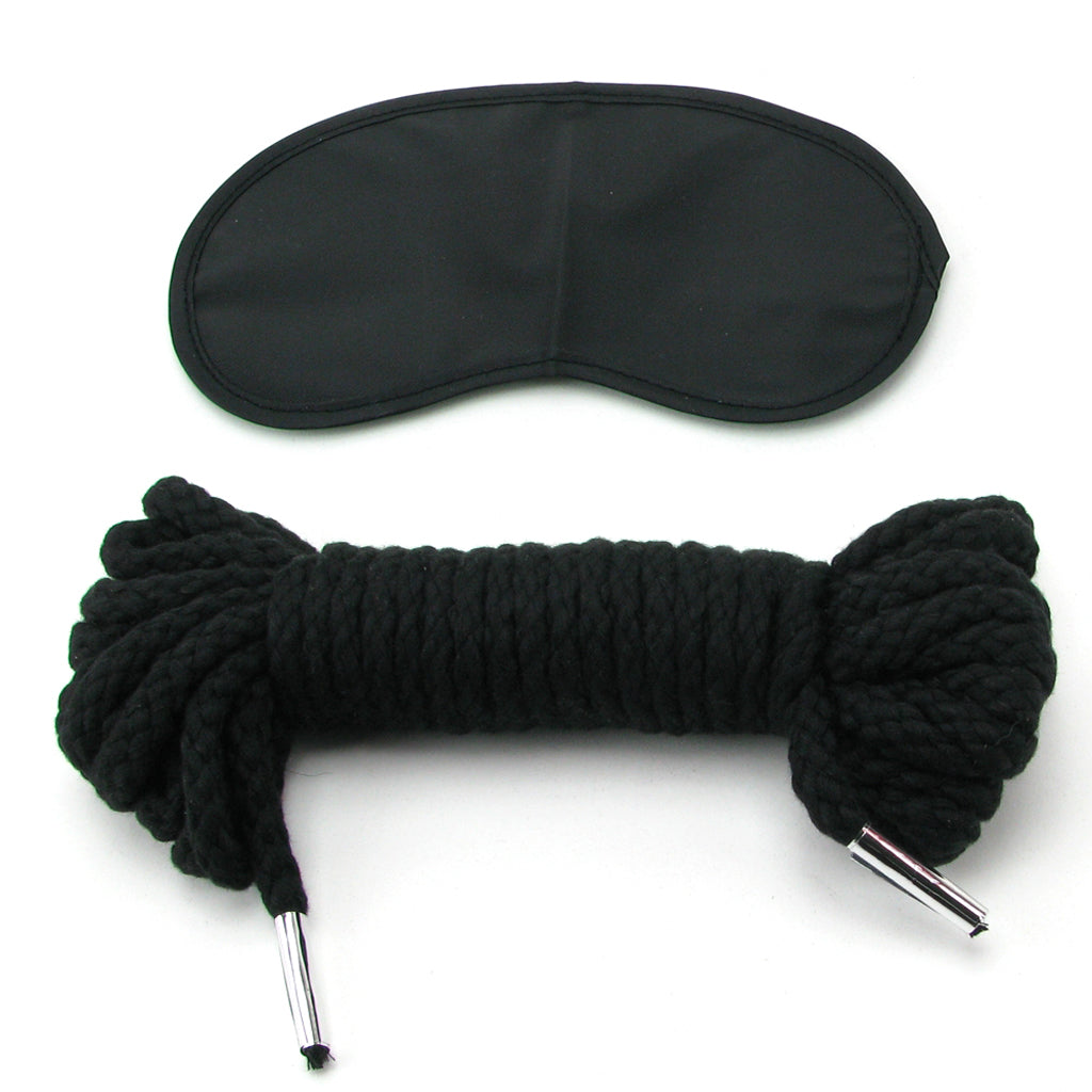 Fetish Fantasy Series 35 Foot Japanese Silk Rope in Black - Tophatter's Adult Products Bondage and Fetish > Restraints - Tophatter Daily Deals