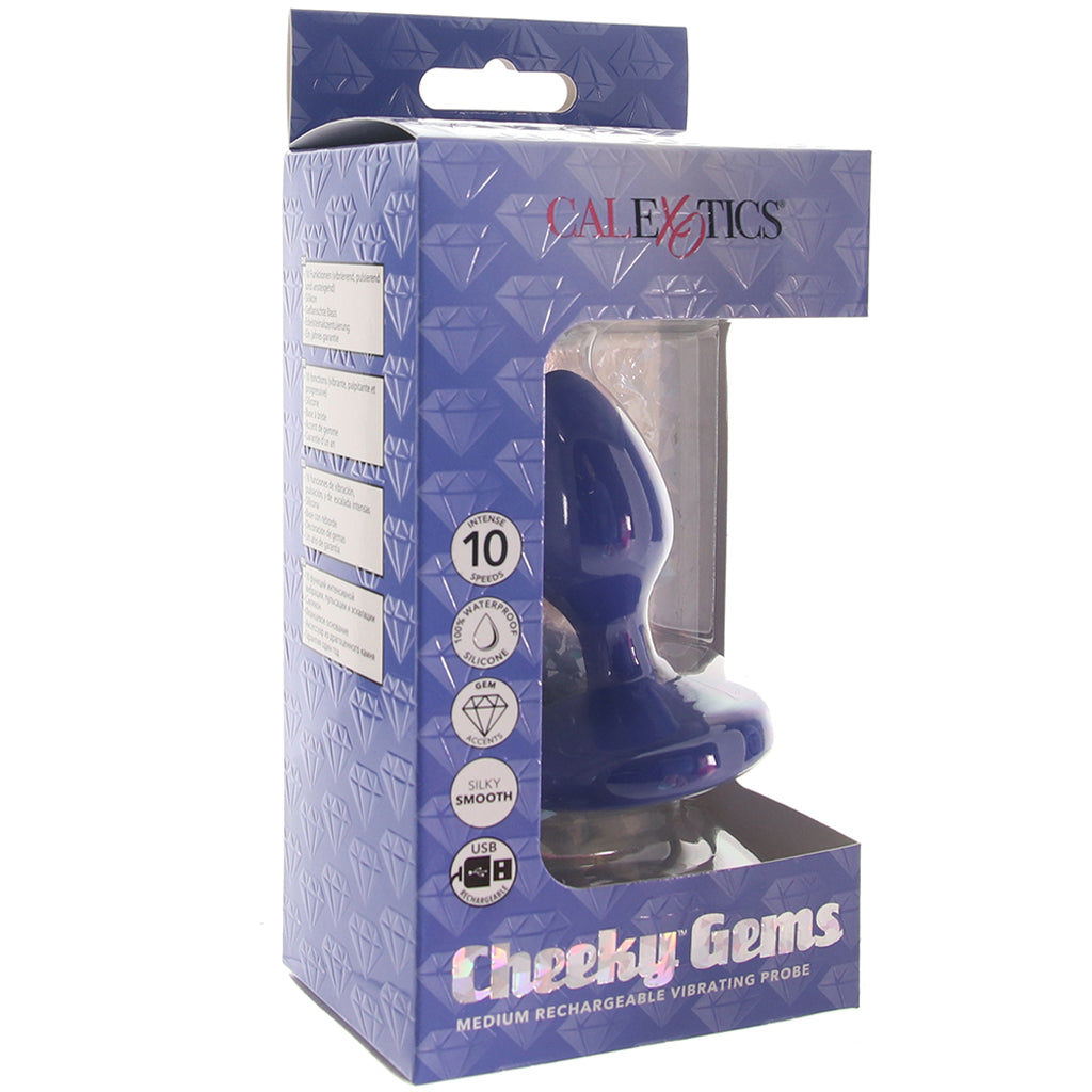 Cheeky Gems Medium Vibrating Probe in Blue Anal Sex Toys > Butt Plugs - Tophatter Daily Deals