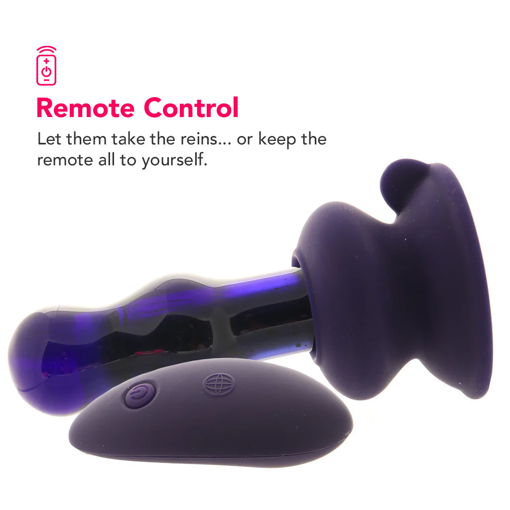 Icicles No.83 Vibrating Glass Plug in Purple - Tophatter's Adult Products Anal Sex Toys > Anal Vibrators - Tophatter Daily Deals