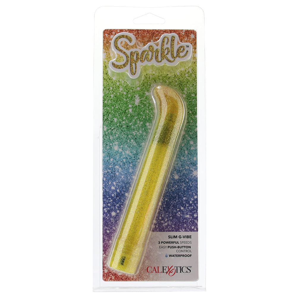 Sparkle Slim G-Vibe in Yellow - Tophatter's Adult Sex Toys Online Vibrators > G-Spot Vibrators - Tophatter Daily Deals