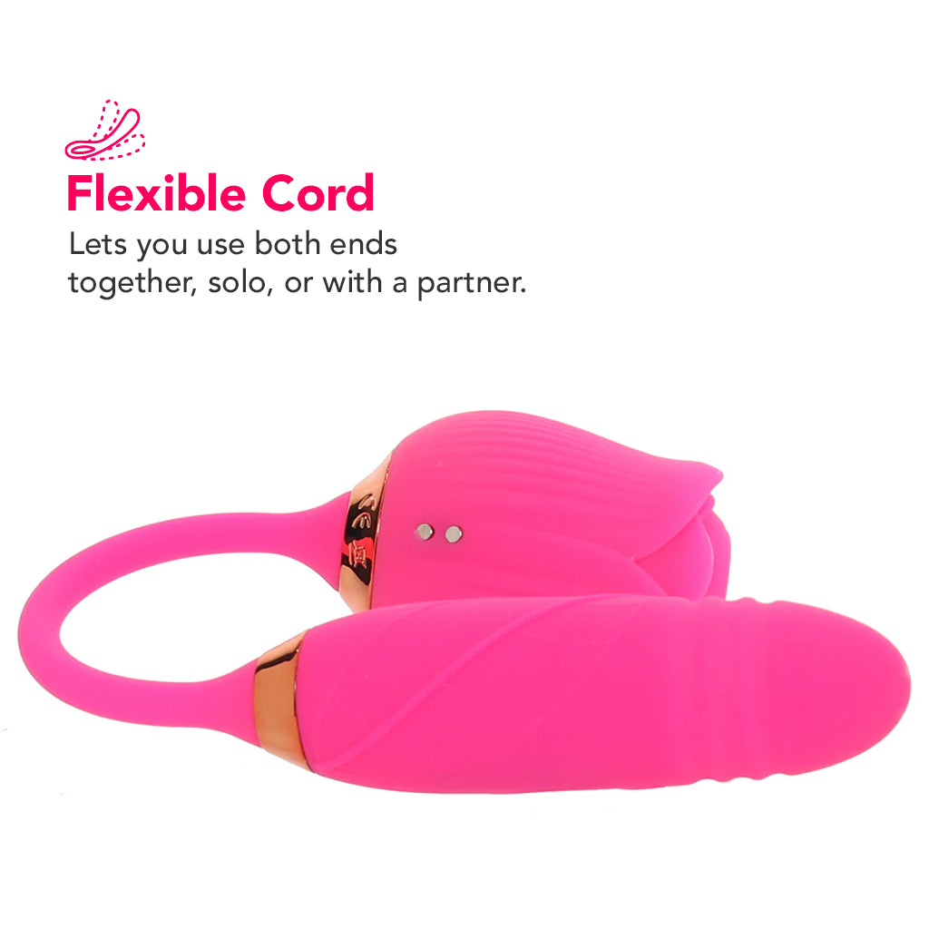 Pink Pussycat Thrusting Rose Vibe Vibrators > Clitoral Stimulators - Tophatter Daily Deals