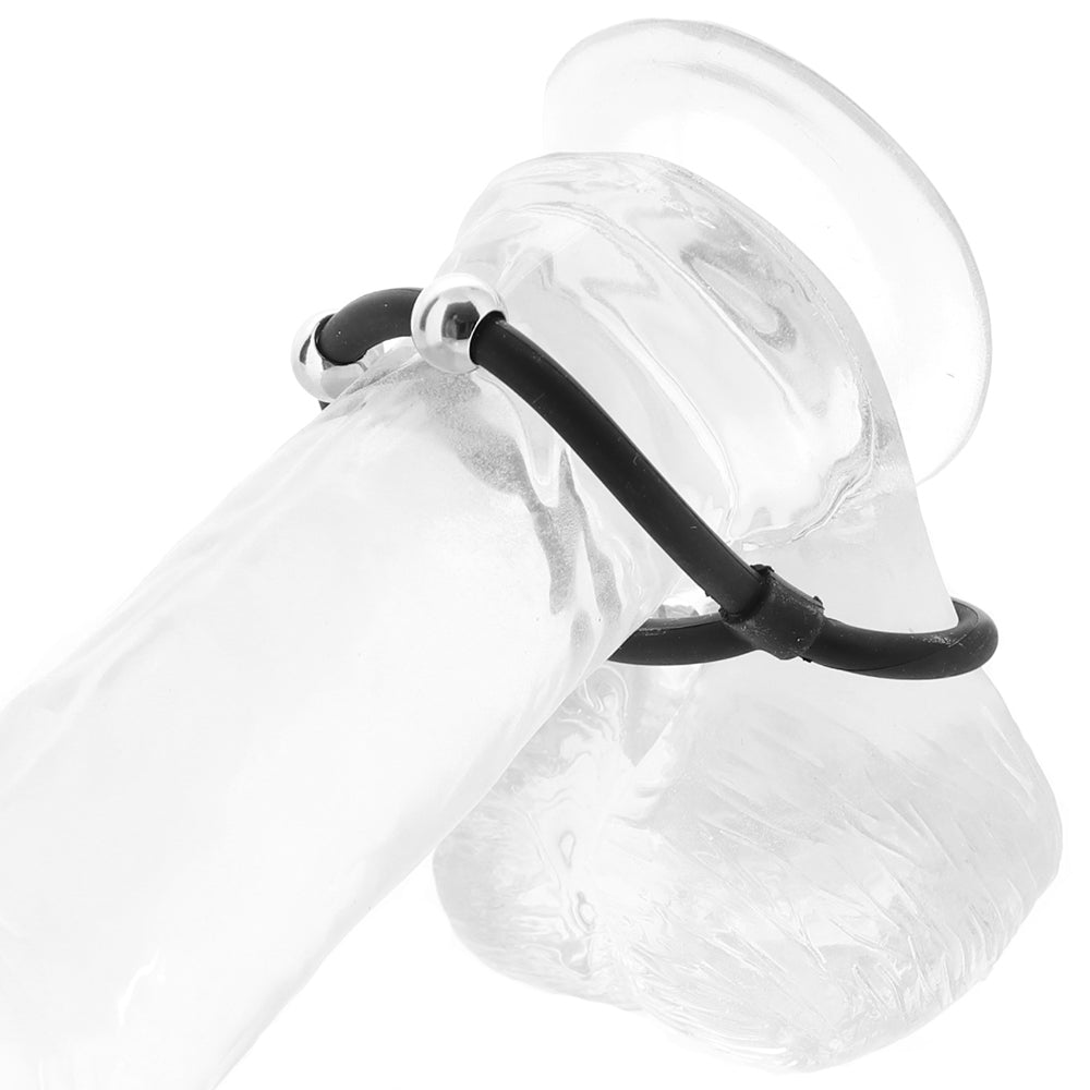 Steel Beaded Dual Silicone Maximizer - Tophatter's Adult Products Cock Rings - Tophatter Daily Deals