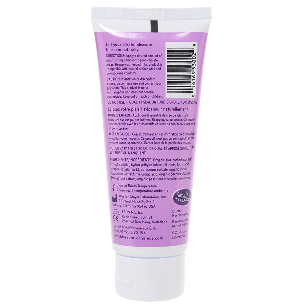 Blossom Organic Natural Lube in 2.5oz/75ml Lubes and Lotions > Water Based Sex Lubes - Tophatter Daily Deals