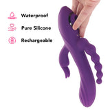 Fourgasm Triple Stimulator Sucking Rabbit Vibe Vibrators > Rabbit Vibrators - Tophatter Daily Deals