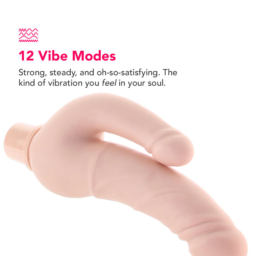 Power Stud Rechargeable Over & Under Vibe in White Dildo Sex Toys > Realistic Dildos - Tophatter Daily Deals