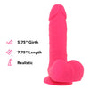 PinkCherry 7 Inch Pink Silicone Ballsy Dildo Dildo Sex Toys > Realistic Dildos - Tophatter Daily Deals