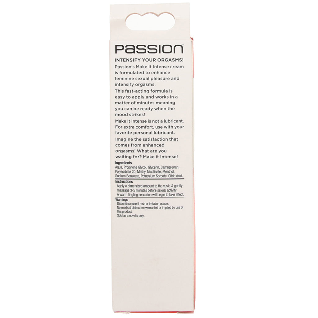 Passion Make It Intense Warming Cream in 1.5oz/44ml Lubes and Lotions > Female Enhancement - Tophatter Daily Deals
