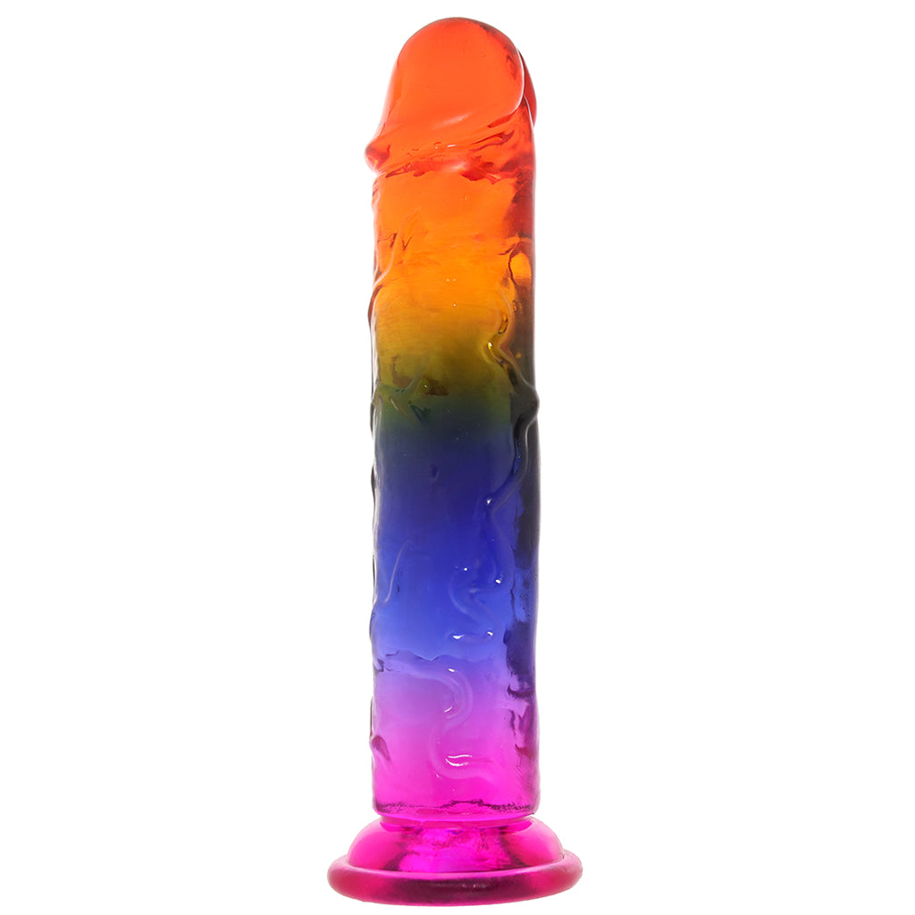 Crystal Jellies 7.5 Inch Classic Dildo in Rainbow Dildo Sex Toys > Realistic Dildos - Tophatter Daily Deals