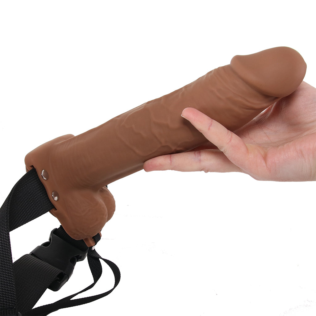 Fantasy X-tensions 8 Inch Hollow Strap-On Vibe in Brown Male Enhancement > Extenders and Sleeves - Tophatter Daily Deals