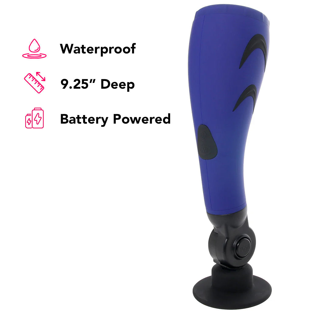 Apollo 30 Function Hydro Power Stroker in Blue - Tophatter's Adult Sex Toys Online Male Masturbators > Vibrating - Tophatter Daily Deals