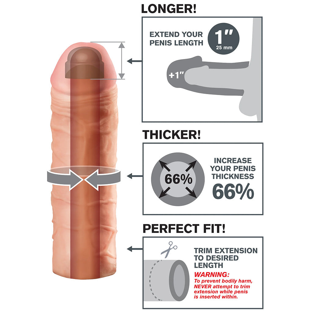 Mega 1 Inch Fanta Flesh Extension in White Male Enhancement > Extenders and Sleeves - Tophatter Daily Deals