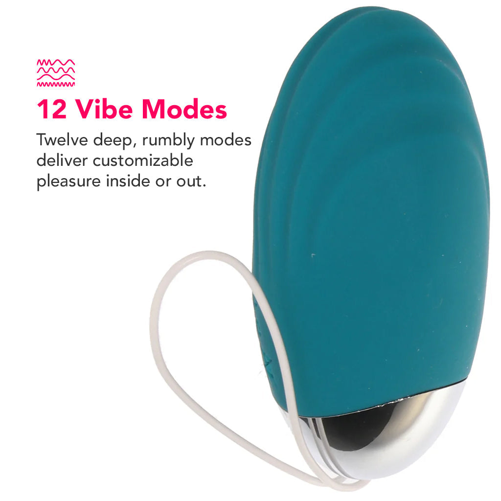 Oval Office Egg Vibe with Remote in Teal Vibrators > Bullet and Egg Vibrators - Tophatter Daily Deals