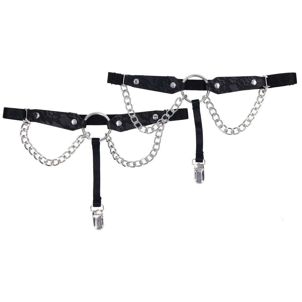 Sex & Mischief Chain Lace Garters - Tophatter's Adult Sex Toys Online Bondage and Fetish > Tools & Accessories - Tophatter Daily Deals