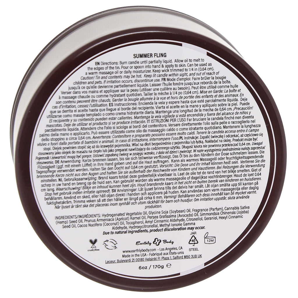 3-in-1 Massage Candle 6oz/170g in Summer Fling - Tophatter's Adult Sex Toys Online Lubes and Lotions > Erotic Massage Oils - Tophatter Daily Deals