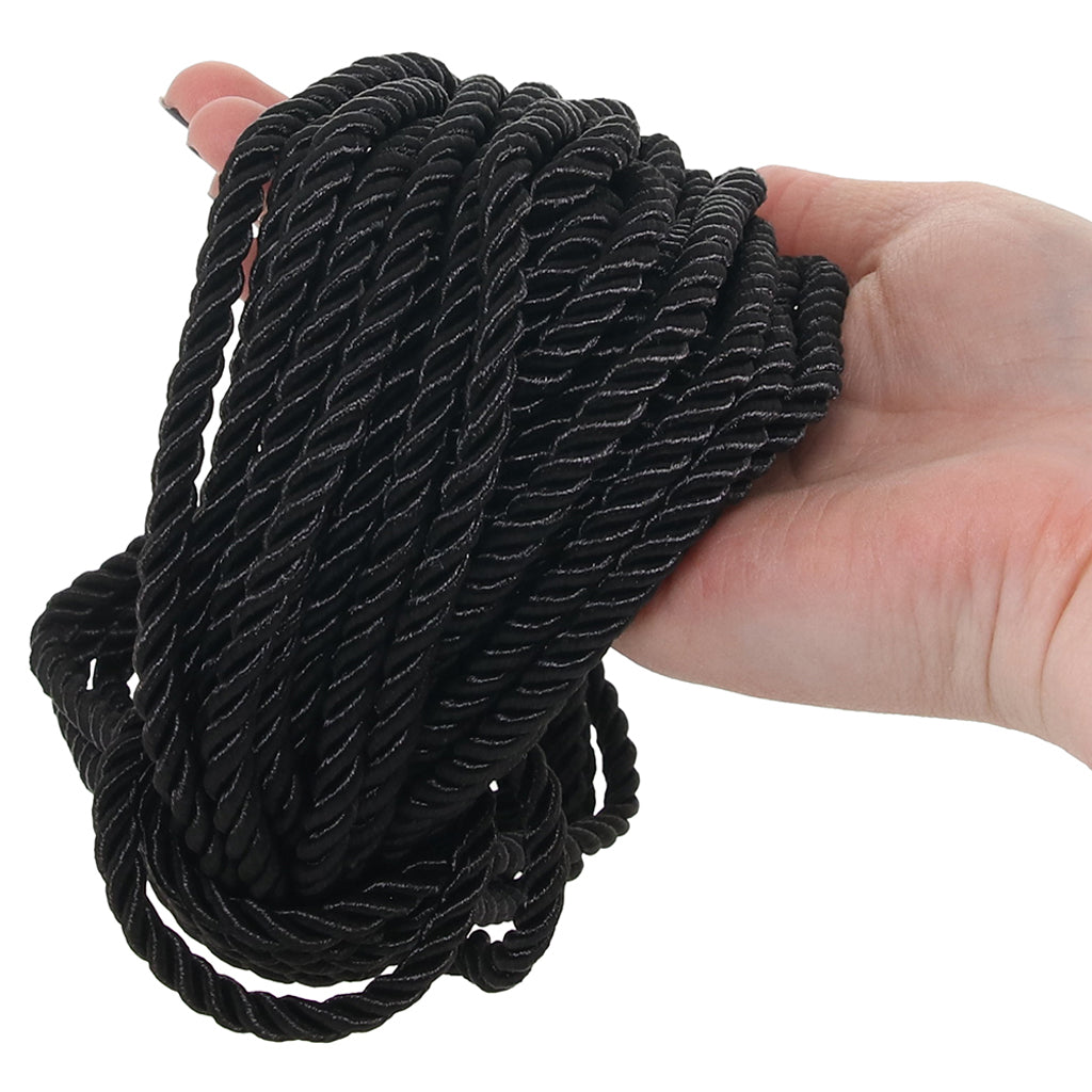 Ouch! 32.8'/10m Bondage Rope in Black Bondage and Fetish > Restraints - Tophatter Daily Deals